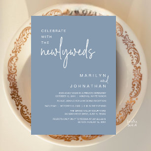 Celebrate With The Newlyweds, Wedding Reception Invitation