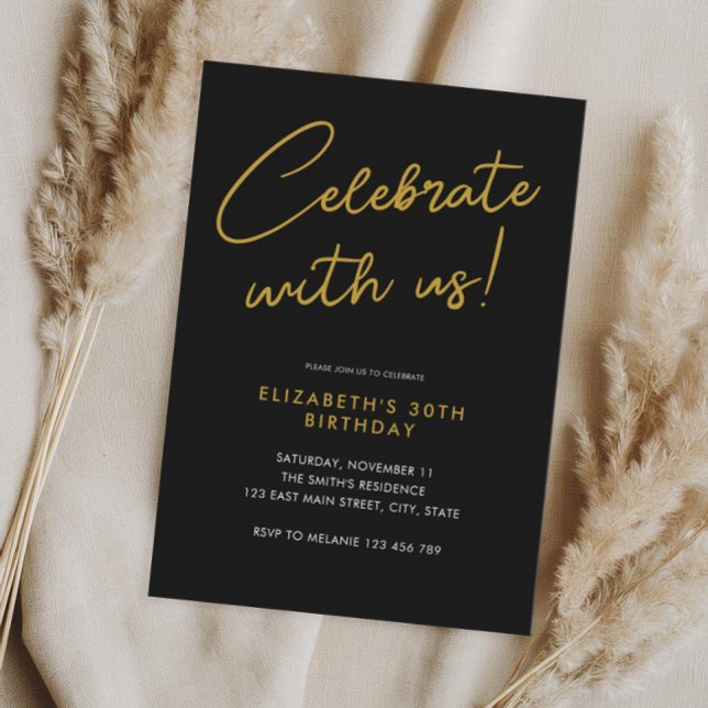 Celebrate With Us 30th Birthday Party Invitation (Creator Uploaded)