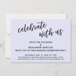 "Celebrate with Us" Casual Lavender Reception-Only Invitation