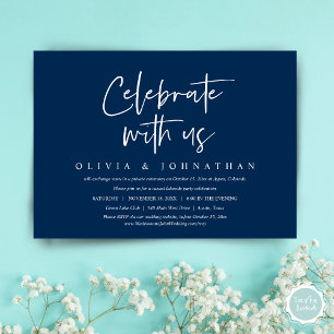 Celebrate with us, Casual Wedding Elopement Party Invitation