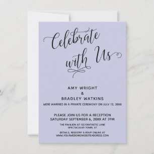 Celebrate with Us Elegant Lavender Reception-Only Invitation