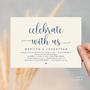 Celebrate With Us Elegant Wedding Reception Dinner Invitation