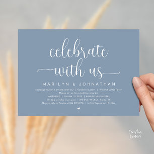 Celebrate With Us Elegant Wedding Reception Dinner Invitation