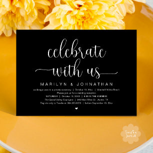 Celebrate With Us Elegant Wedding Reception Dinner Invitation