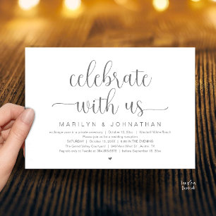 Celebrate With Us Elegant Wedding Reception Dinner Invitation
