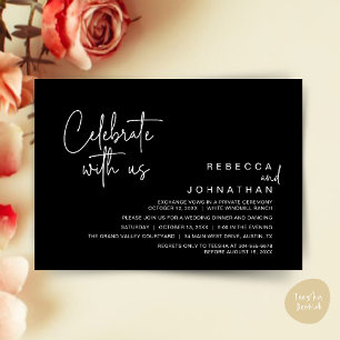 Celebrate with us, Modern Boho Wedding Reception  Invitation