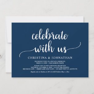 Celebrate with us, Modern Rustic Elopement Invitat Invitation