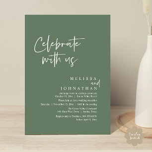 Celebrate with us, Modern Wedding Reception Invitation