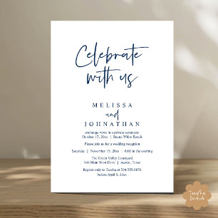 Celebrate with us, Modern Wedding Reception Invitation
