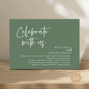 Celebrate with us Modern Wedding Reception Invitation