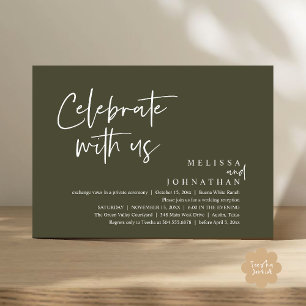 Celebrate with us Modern Wedding Reception Invitation