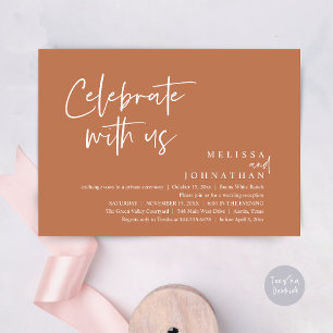 Celebrate with us Modern Wedding Reception Invitation