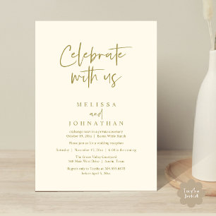 Celebrate with us, Modern Wedding Reception Invitation
