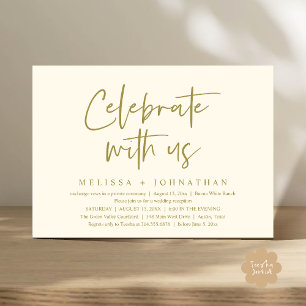 Celebrate with us Modern Wedding Reception Invitation