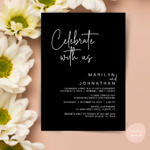 Celebrate with us, Modern Wedding Reception Party Invitation