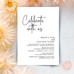 Celebrate with us, Modern Wedding Reception Party Invitation