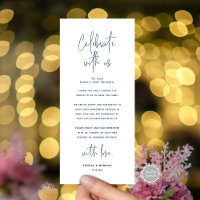 Celebrate With Us, Place Setting Thank you Card