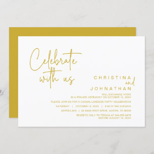 Celebrate with us, Post Wedding Elopement Party  I Invitation