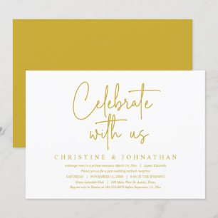 Celebrate with us, Post Wedding Elopement Party  I Invitation