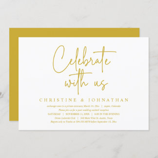 Celebrate with us, Post Wedding Elopement Party I Invitation