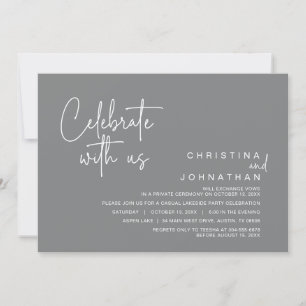Celebrate with us, Post Wedding Elopement Party Invitation