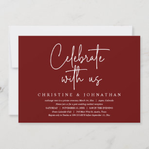 Celebrate with us, Post Wedding Elopement Party Invitation
