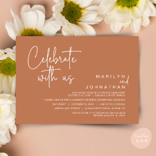 Celebrate with us, Post Wedding Elopement Party Invitation
