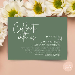 Celebrate with us, Post Wedding Elopement Party Invitation