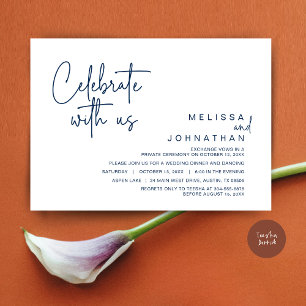 Celebrate with us, Post Wedding Elopement Party Invitation