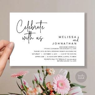 Celebrate with us, Post Wedding Elopement Party Invitation