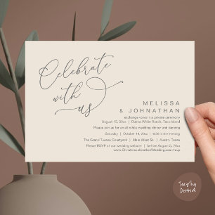 Celebrate with us, Romantic Wedding Dinner Invitation
