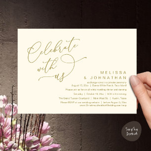 Celebrate with us, Romantic Wedding Dinner Invitation