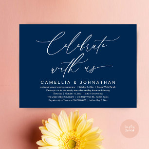 Celebrate with us, Romantic Wedding Dinner Party Invitation