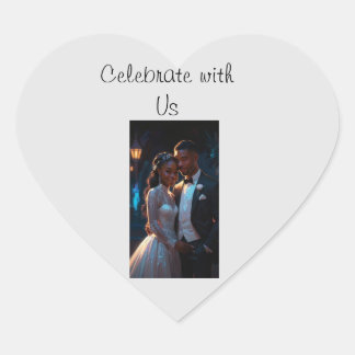 Celebrate with us wedding couple Sticker