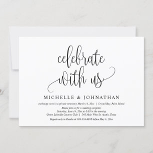 Celebrate With Us, Wedding Elopement Celebration Invitation