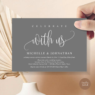 Celebrate With Us, Wedding Elopement Celebration Invitation