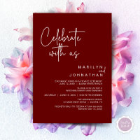 Celebrate with us, Wedding Elopement Dinner Party