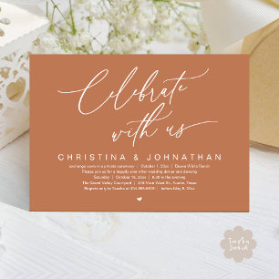 Celebrate With Us Wedding Elopement Dinner Party Invitation