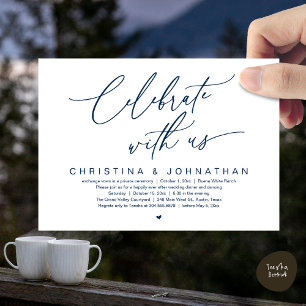 Celebrate With Us Wedding Elopement Dinner Party  Invitation