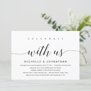 Celebrate with us, Wedding Elopement Invitation