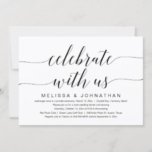 Celebrate with us, Wedding Elopement Invitation