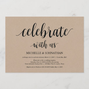 Celebrate with us, Wedding Elopement invites