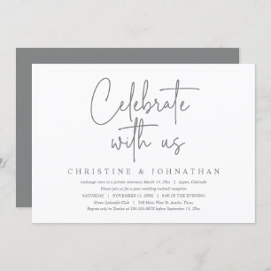 Celebrate with us, Wedding Elopement Party Invitat Invitation