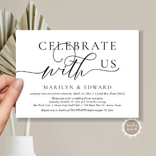 Celebrate with us, Wedding Elopement Party Invitat Invitation