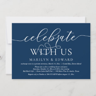 Celebrate with us, Wedding Elopement Party Invitat Invitation