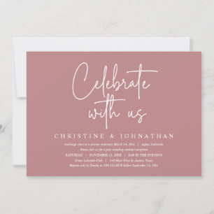 Celebrate with us, Wedding Elopement Party Invitation