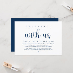 Celebrate with us, Wedding Elopement Party Invitation