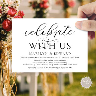 Celebrate with us, Wedding Elopement Party Invitation