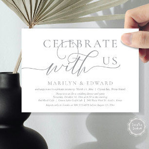 Celebrate with us, Wedding Elopement Party Invitation