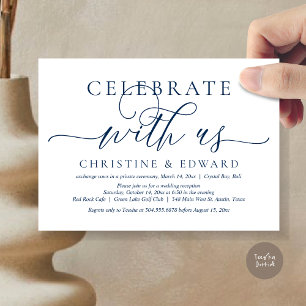 Celebrate with us, Wedding Elopement Party Invitation